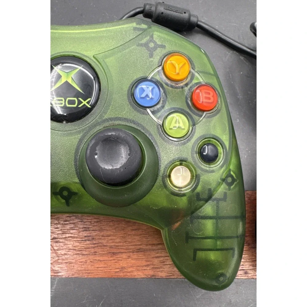 Original Xbox S Type Clear Green Wired Controller *UNTESTED*